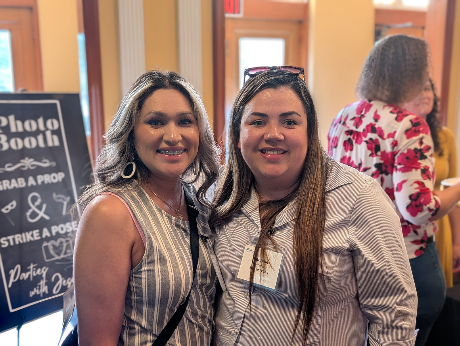 Lupe Perez of NW Wholesale with Gabriela Montes of Blue Bird Pears.