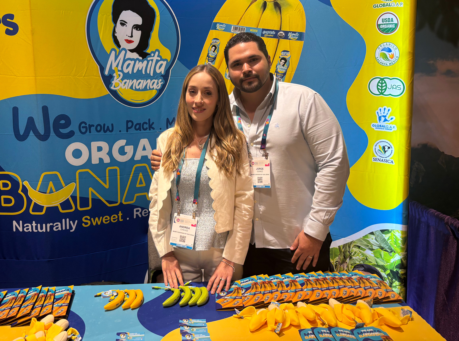 Andrea Chavez and Jorge Gomez of Mamita Bananas by San Jorge. 