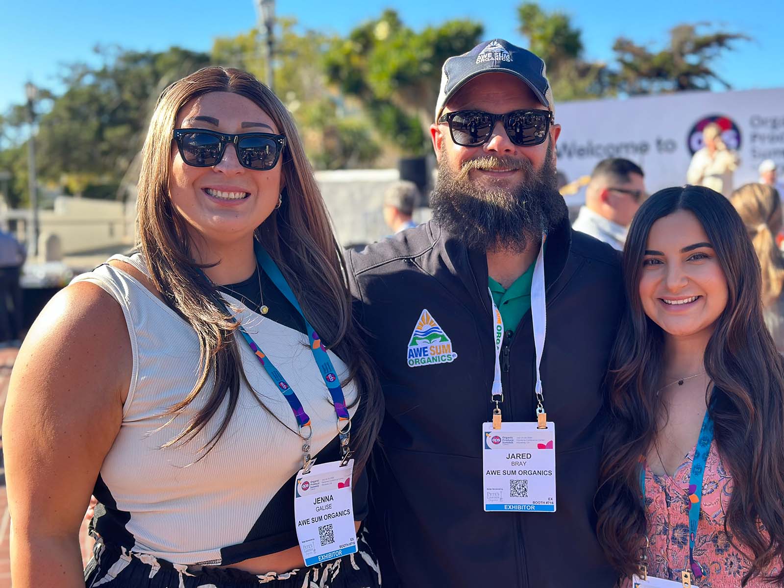 Jenna Galise, Jared Bray and Morgan Mariscal of Awe Sum Organics.