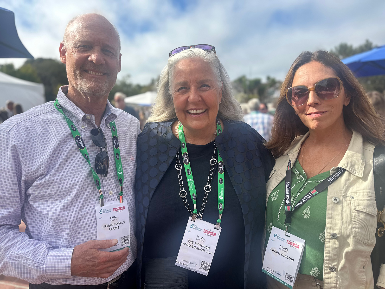 Fritz Stelter of Lipman Family Farms, M. Jill Overdorf of The Produce Ambassador and Laurie Altenbern of Fresh Origins.