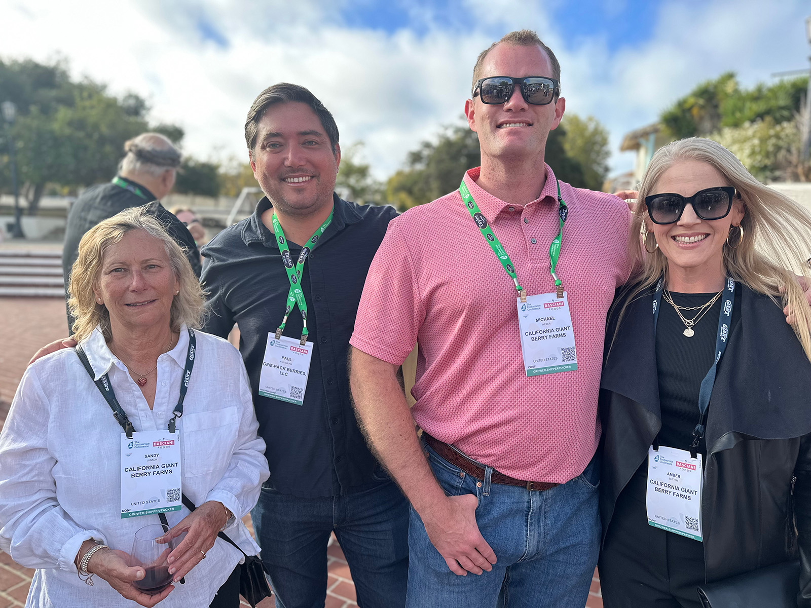Sandy Jurach of California Giant Berry Farms and Paul Kawamura of Gem-Pack Berries with Michael Weber and Amber Button of California Giant Berry Farms.
