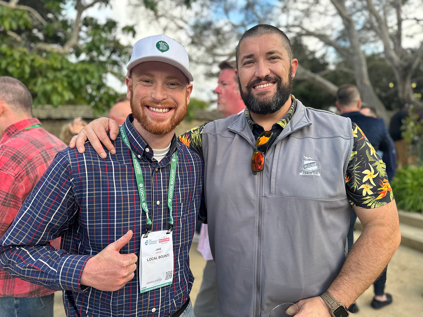 Jake Beggin and Matt Hubbard of Local Bounti at the Church Bros. Ranch Party.