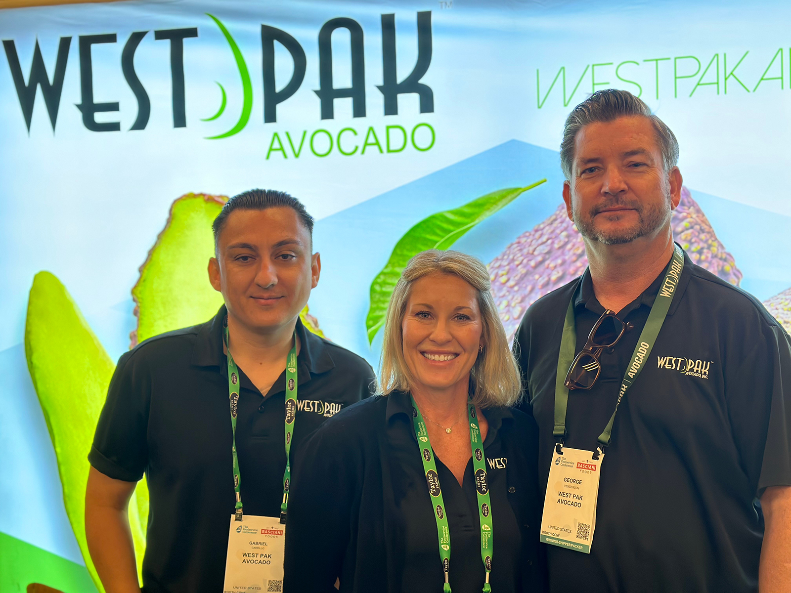 Gabriel Carrillo, Shannon Hill and George Henderson of West Pak Avocado.