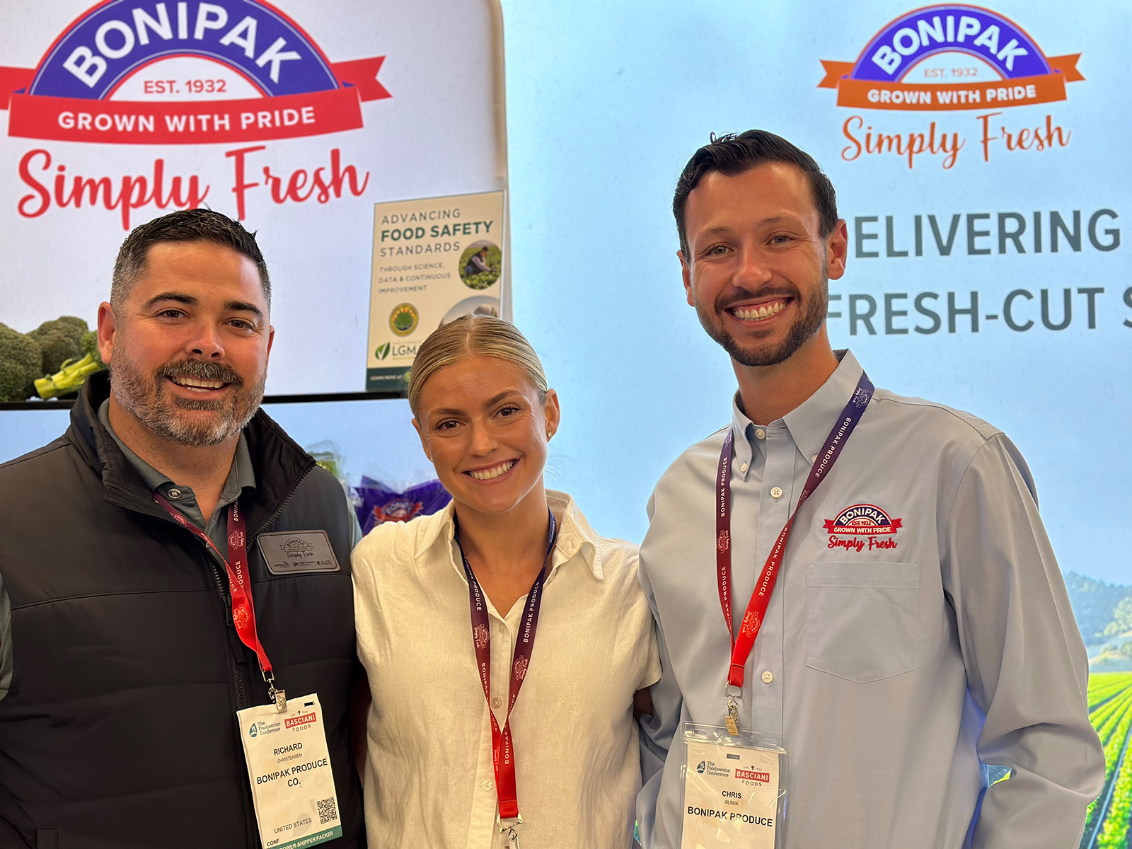 Richard Christensen, Sarah Arcantz and Chris Olsen of Bonipak Produce.