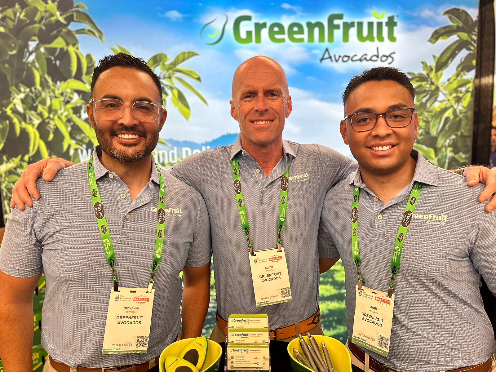 Giovanni Espinosa, Scott Bauwens and Jair Magallan of GreenFruit Avocados.