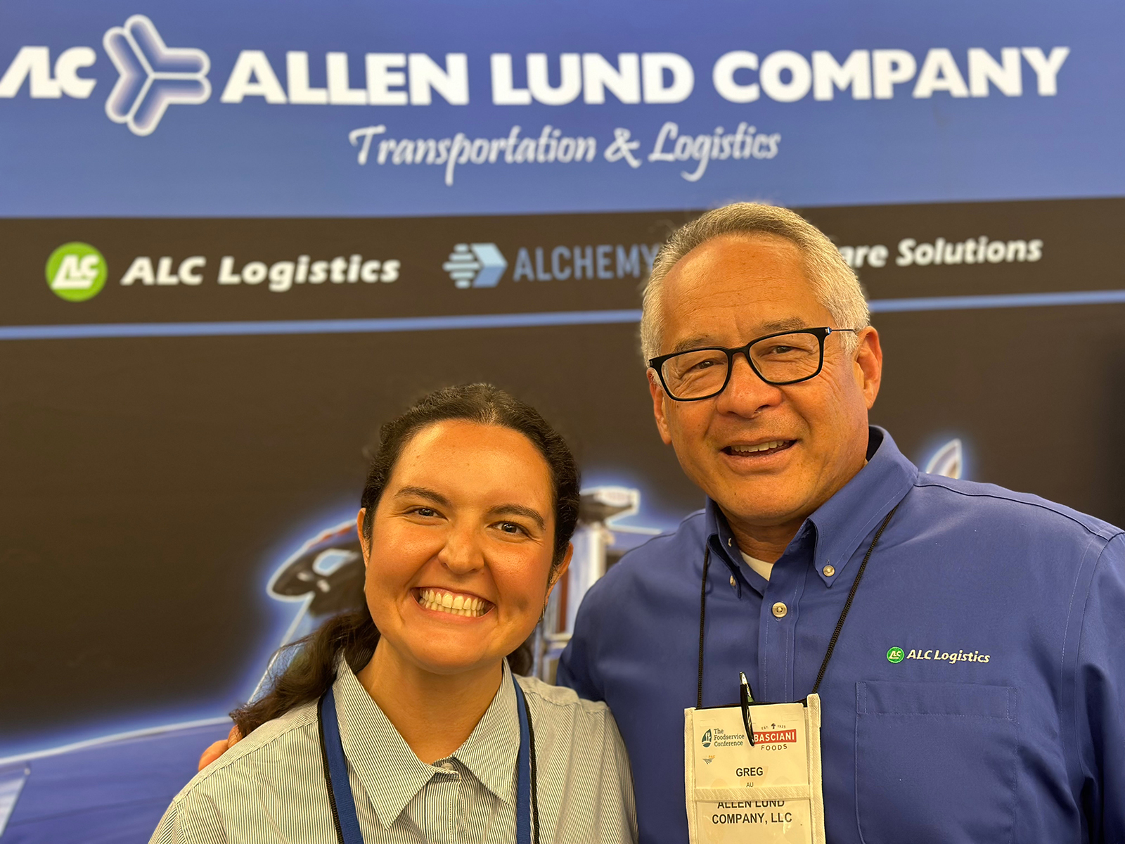 Isabella Silva and Greg Au of Allen Lund Co.  