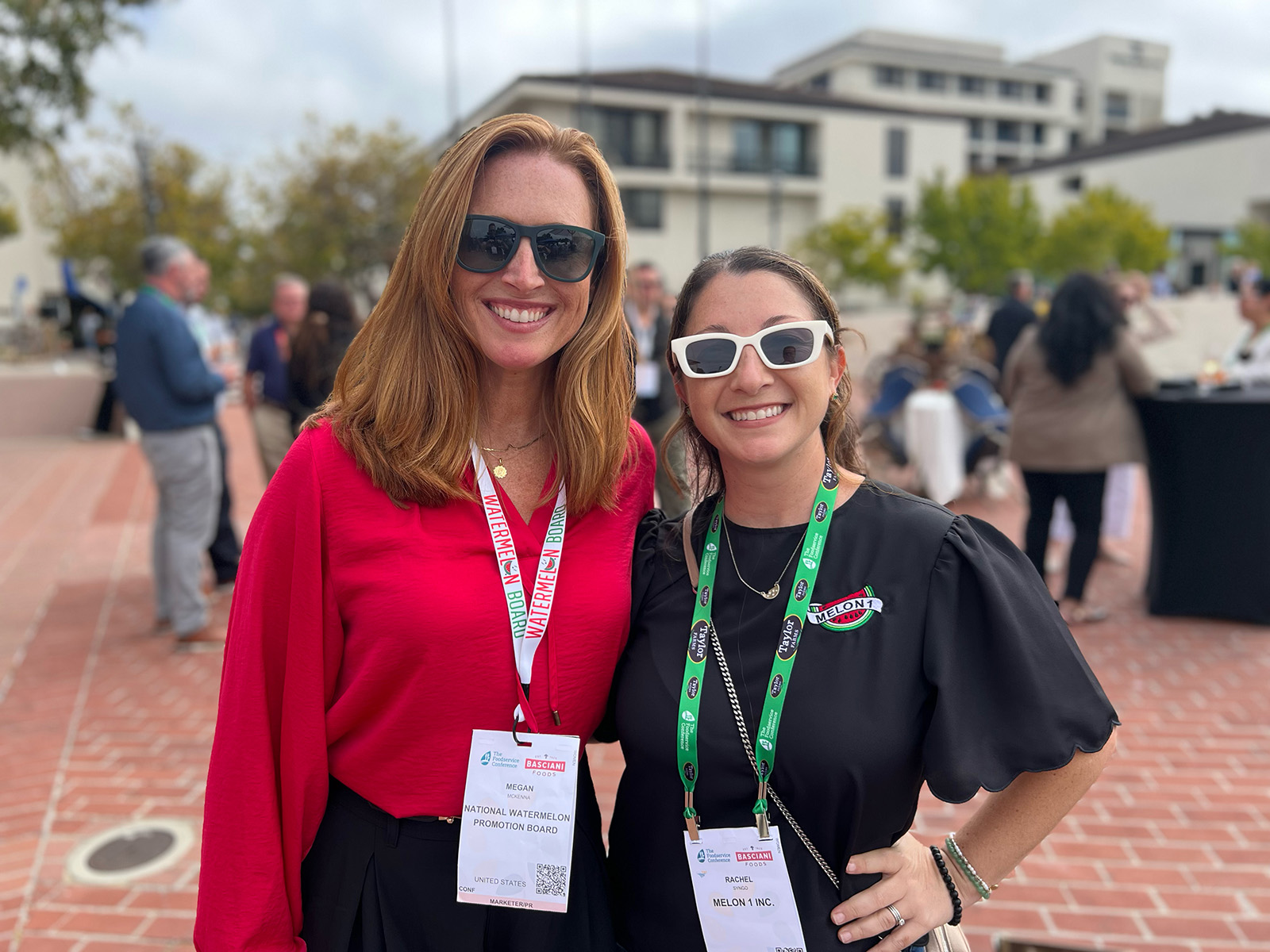Megan McKenna of the National Watermelon Promotion Board with Rachel Syngo of Melon 1.