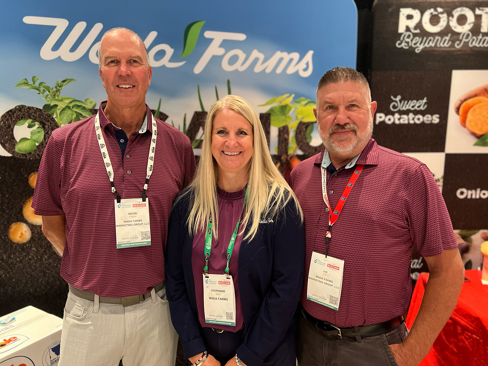 Kevin Stanger, Stephanie Bench and Joe Esta of Wada Farms.