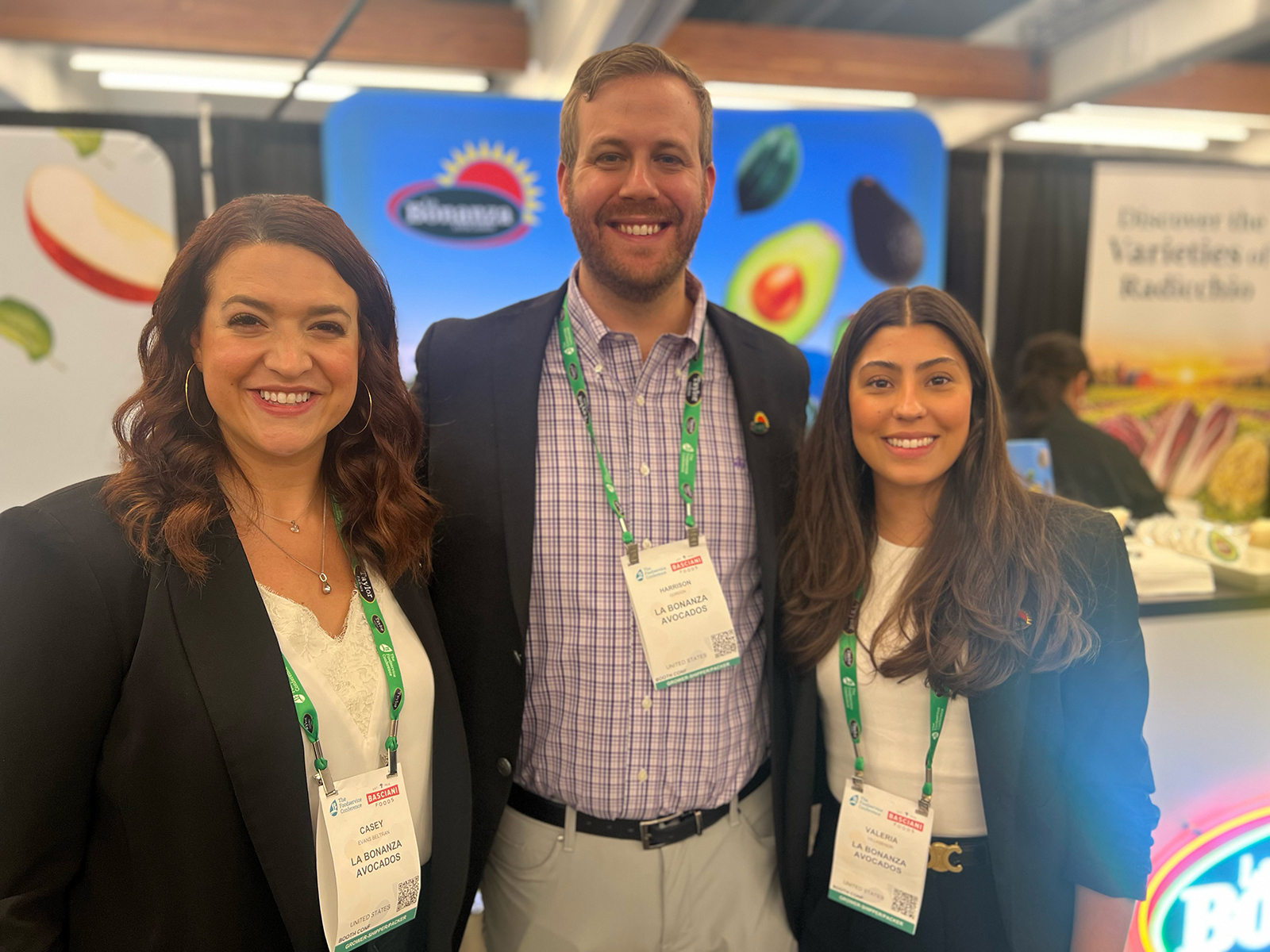 Casey Evans Beltran, Harrison Gordon and Valeria Villaseñor of La Bonanza Avocados.