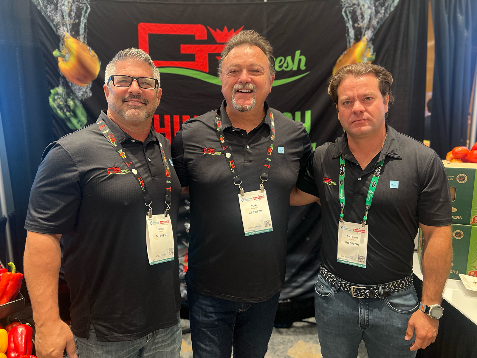 Danny Canady, Tony Incaviglia and Antonio Villalobos of GR Fresh.