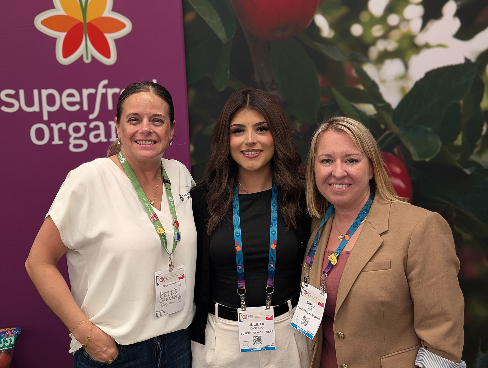 Trisha Casper, Julieta Castillo and Sarah Lucas of Superfresh Growers.