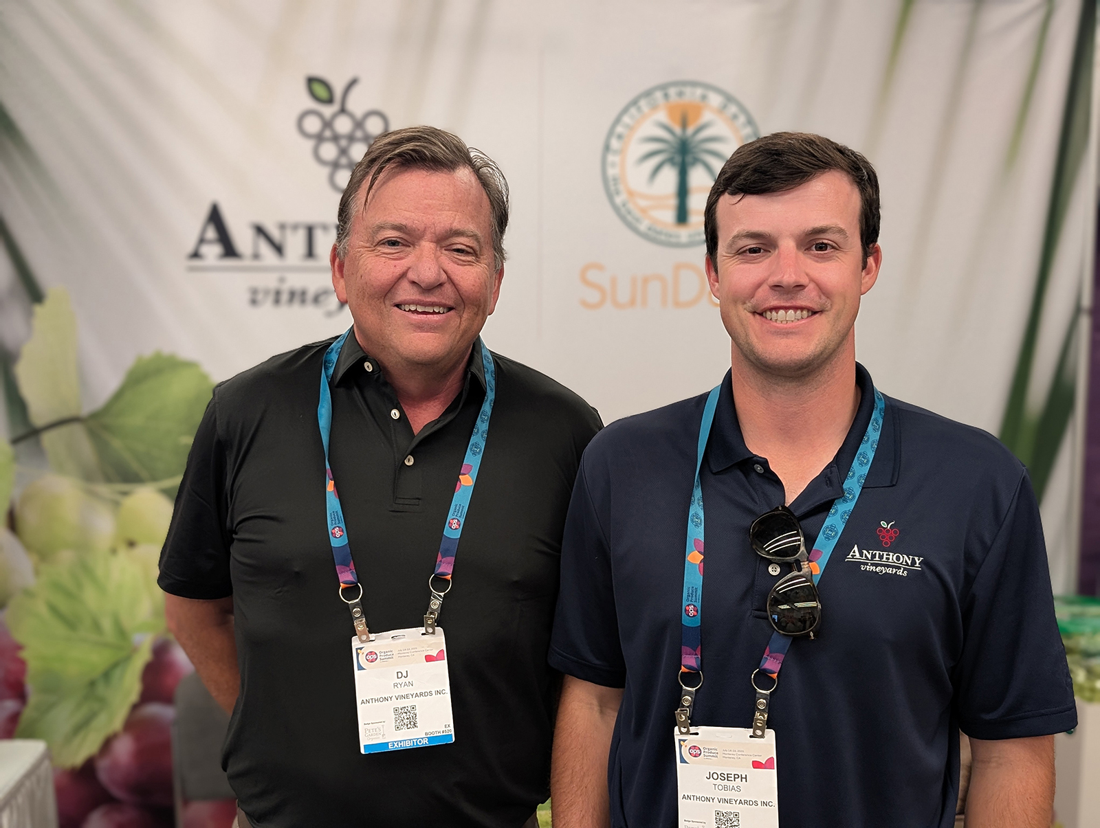 DJ Ryan of SunDate and Joseph Tobias of Anthony Vineyards.