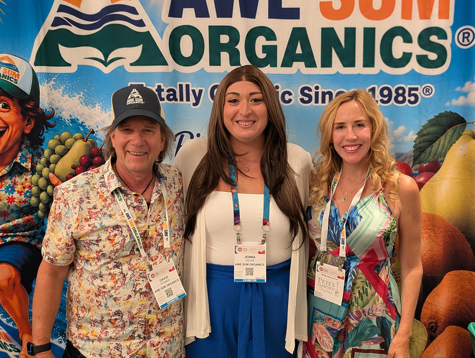 David Posner, Jenna Galise and Brianna Posner of Awesome Organics.