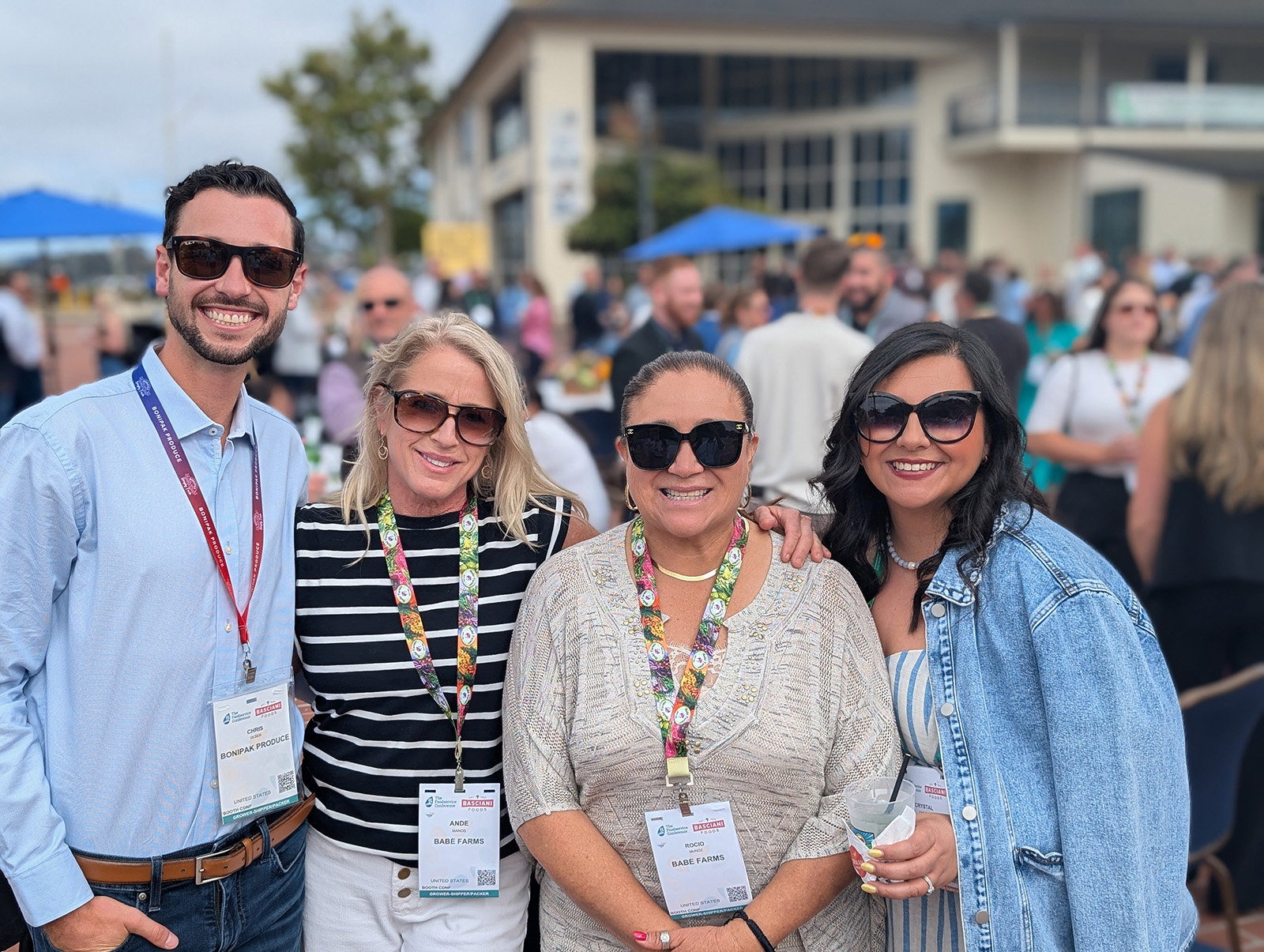 Chris Olsen of Bonipak Produce, Ande Manos and Rocio Munoz of Babe Farms, and Crystal Chavez of Litehouse.