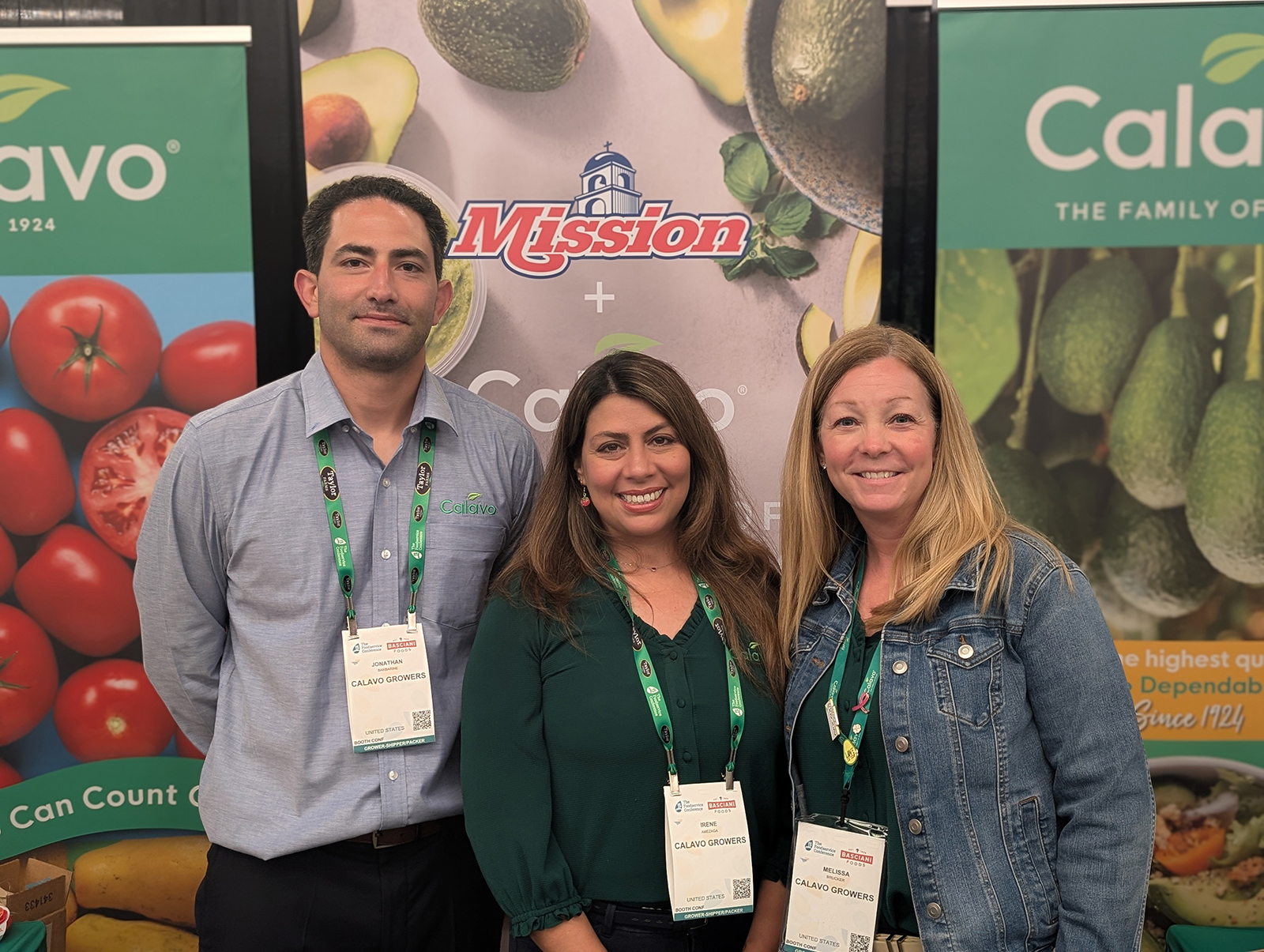 Jonathan Barbarine, Irene Amezaga and Melissa Brucker of Calavo Growers.