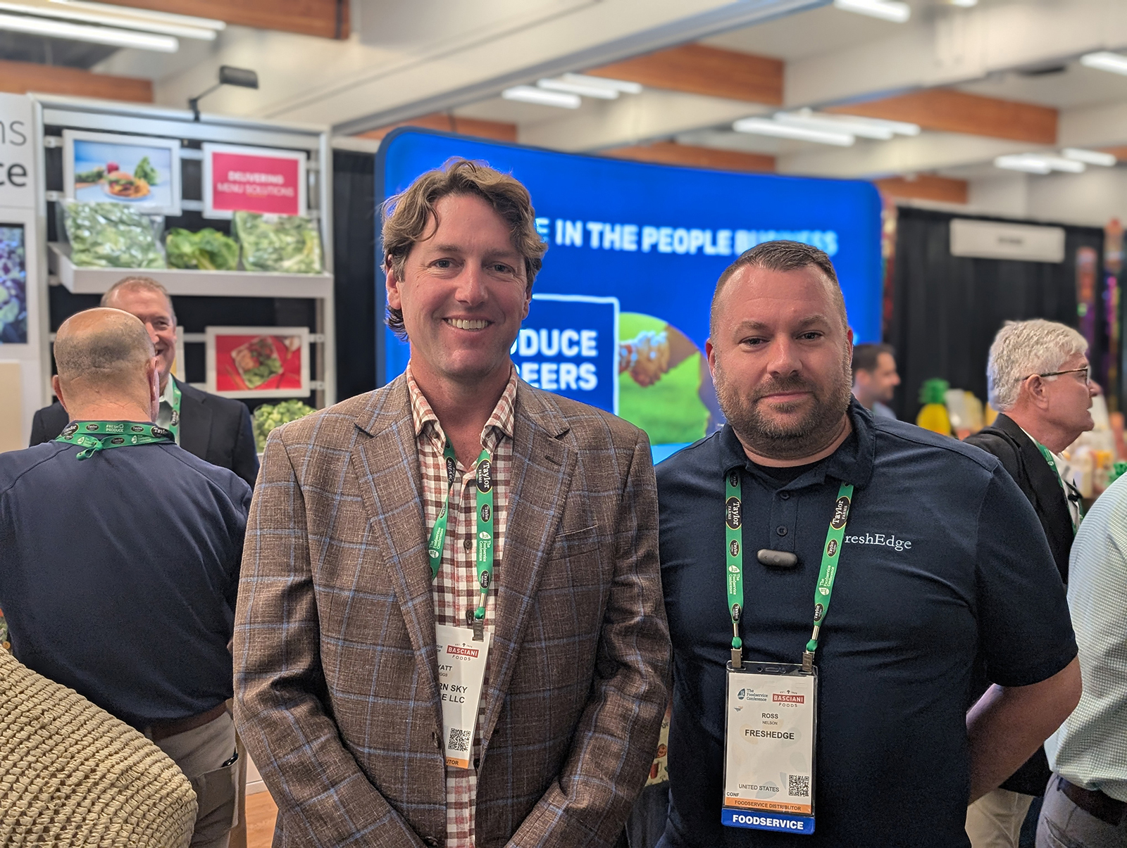 Wyatt Meiggs of Western Sky Produce with Ross Nelson of FreshEdge.