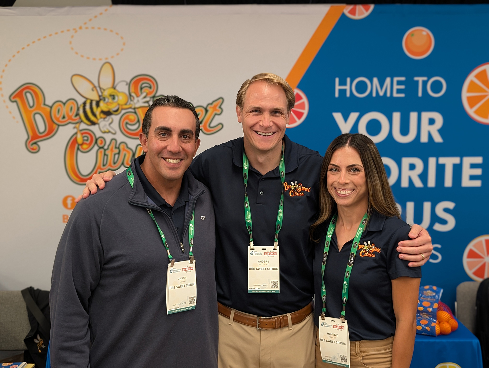 Jason Sadoian, Anders Skoogland and Monique Mueller of Bee Sweet Citrus.