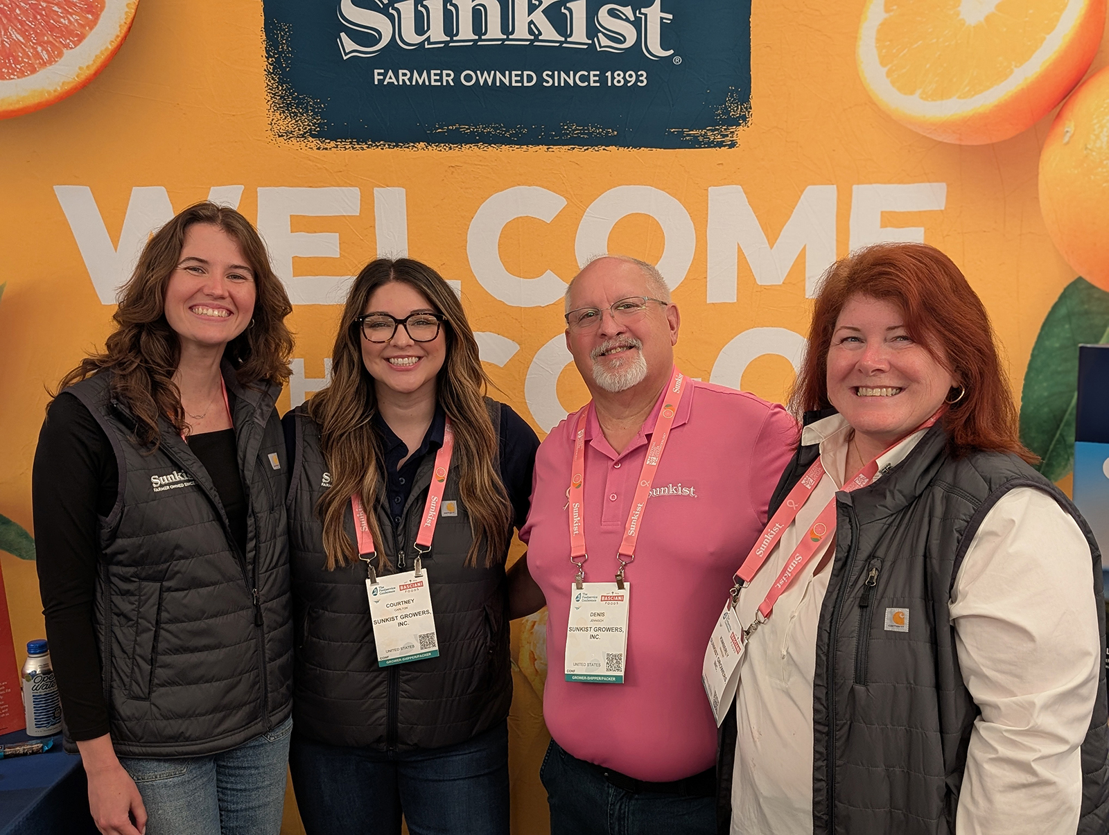 MIranda Davis, Courtney Carlton, Dennis Jennisch and Kimberly Magnum of Sunkist Growers.