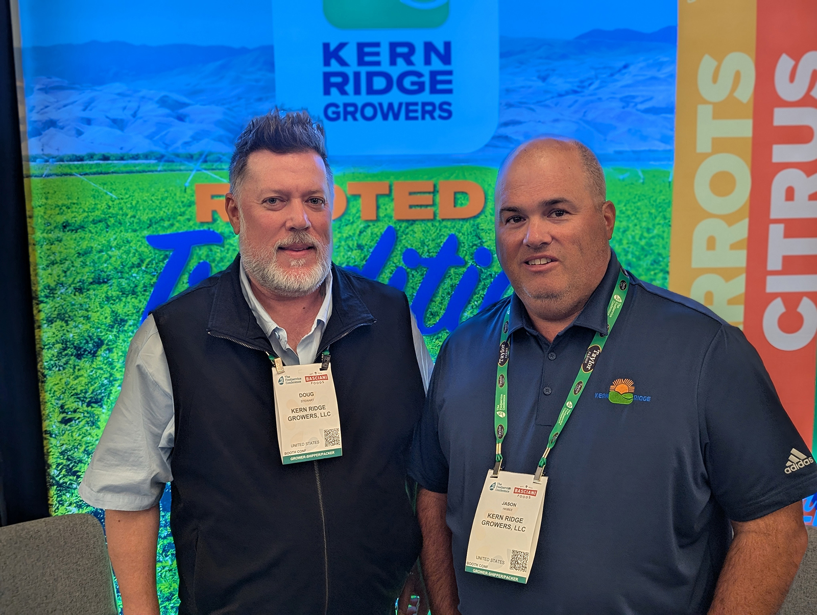 Doug Stewart and Jason Higbee of Kern Ridge Growers.