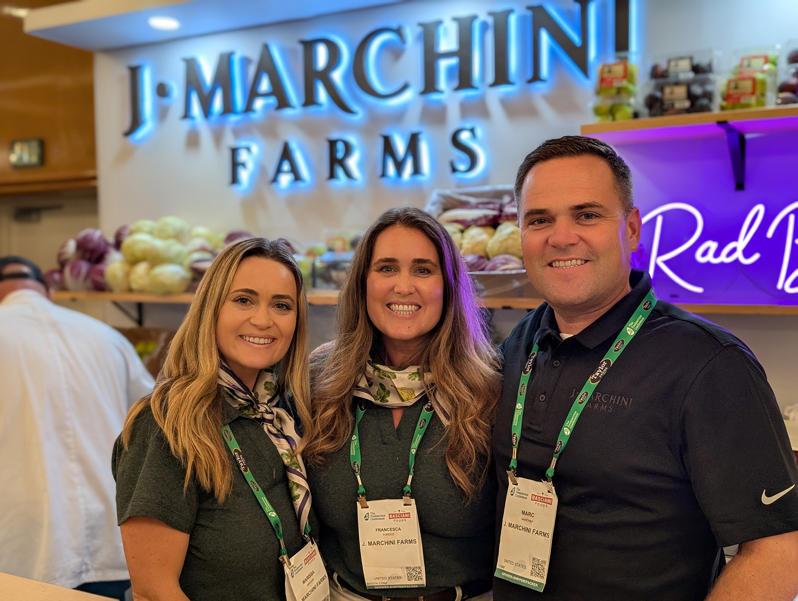 Marissa Marchini, Francesca Fordice and Marc Marchini of J. Marchini Farms.