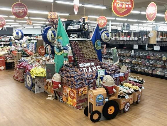 The first place display in the six to nine register category was created by Grant Naylor of Maceyâs in Providence, UT