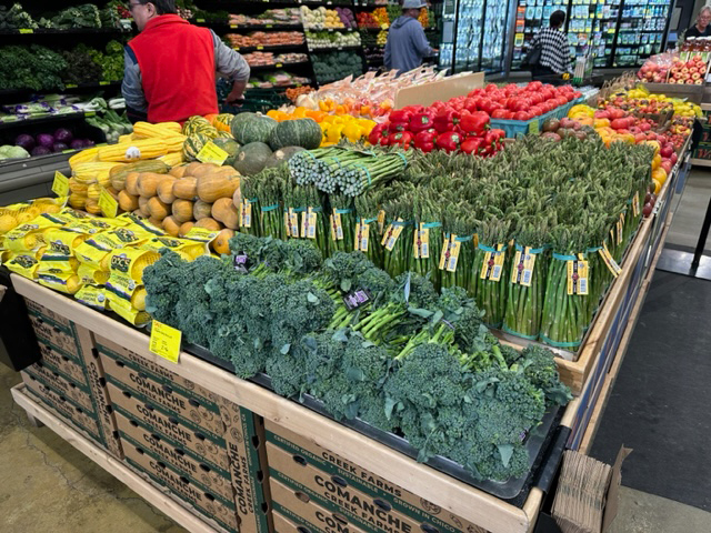 broccoli and asparagus