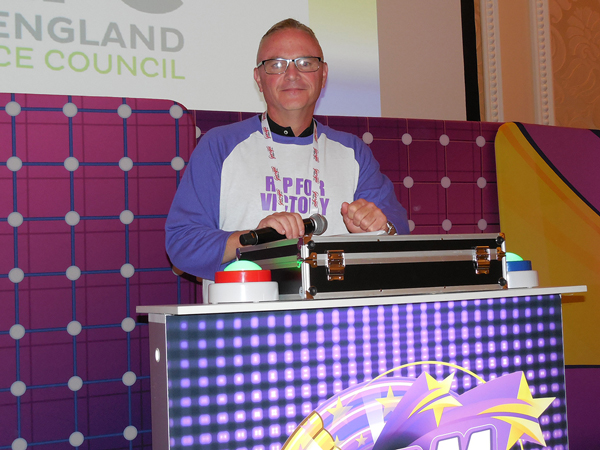 NEPC President David Dearborn welcomed attendees to the keynote breakfast Tuesday morning, Aug. 19.