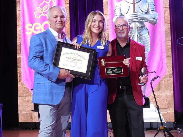 Sloan Lott of Bland Farms, Kristin Yerecic Scott of Yerecic Label and SEPC President David Sherrod at the Chairmanâs Dinner Dance.